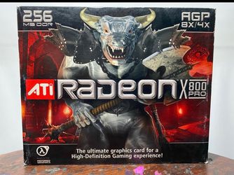 ATI Radeon X800 Pro AGP 256MB Complete In Box CIB Unused Tested Working Retro PC