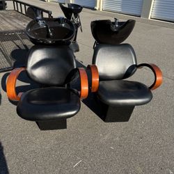 Salon Shampoo Chairs/ Ceramic Sink (1)