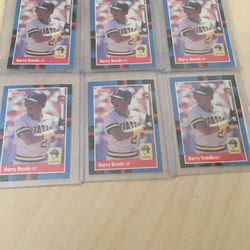 Baseball Cards 1988 Donruss Barry Bonds  lot of 6 