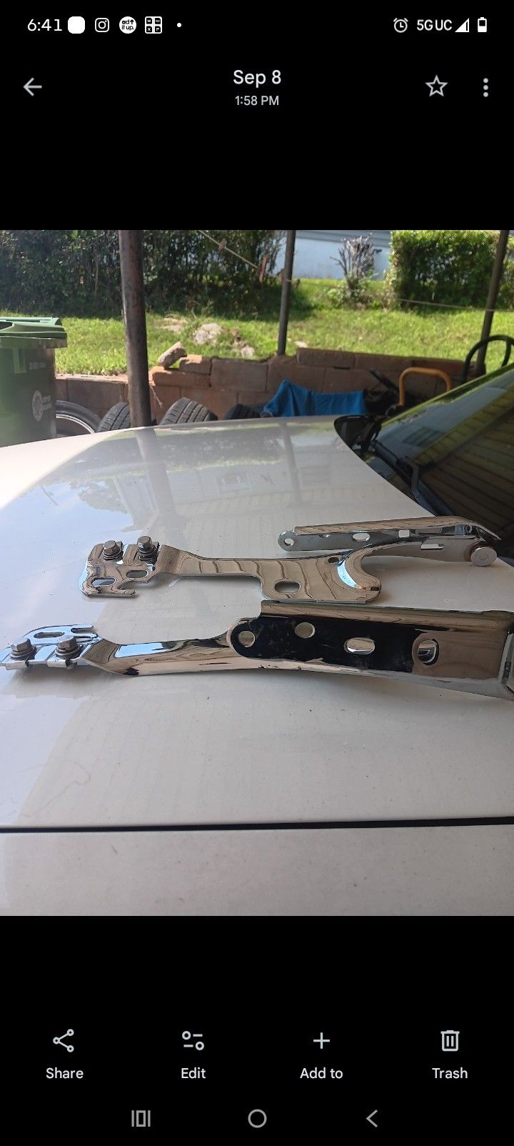 Chrome Hood Hinges For Oldsmobile Cutlass