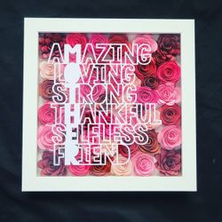 Handmade Gifts For Mothers Day Gift Box Wine Glass Flower Shadow Box