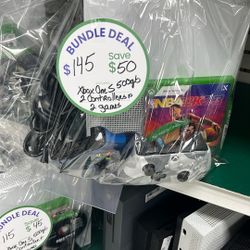 Xbox One S Bundle 500gb With 2 Controllers And 2 Games