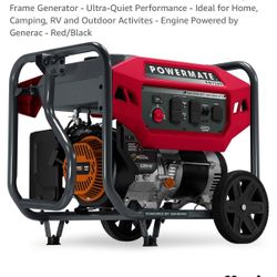 Powermate PM7500 7,500-Watt Gas-Powered Portable Open Frame Generator