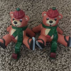 Ice Skating Bears Ceramic 