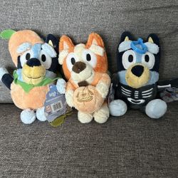 Bluey Halloween Plush Keychains