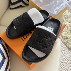 Louis Vuitton Black Slides