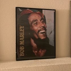 Bob Marley Wall Art Framed Poster 20in/16in Singer Artist 