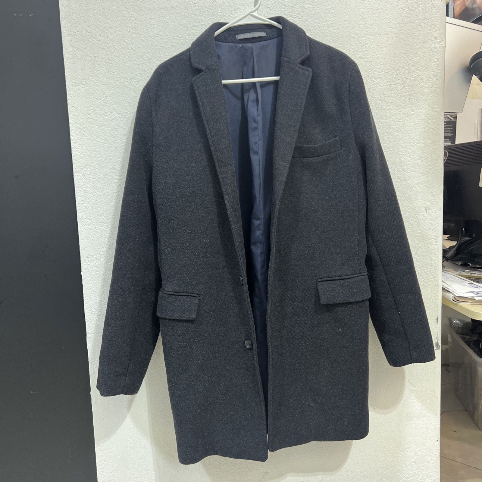 OLD NAVY Wool Blend Jacket Coat Peacoat Pea Coat Mens Size M Black