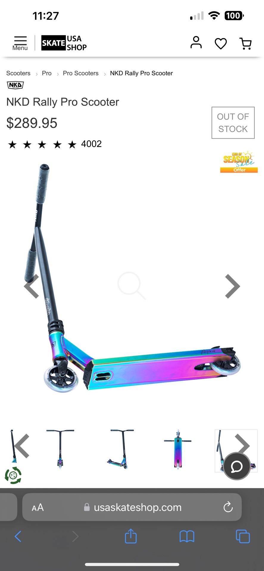 NKD Rally Pro Scooter (negotiable Price)
