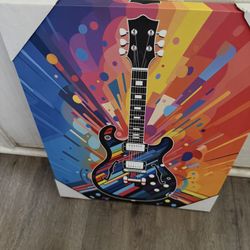 Brand New Colorful Guitar Wall Hanging 