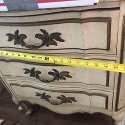 Nightstands and dresser 3 drawers  1950s - 1960s French Provincial Bedroom Set 