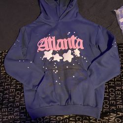sp5der atlanta hoodie ‘navy’
