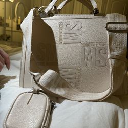 Steve Madden Structured Satchel w/ Strap & Coin Pouch – Brand New
