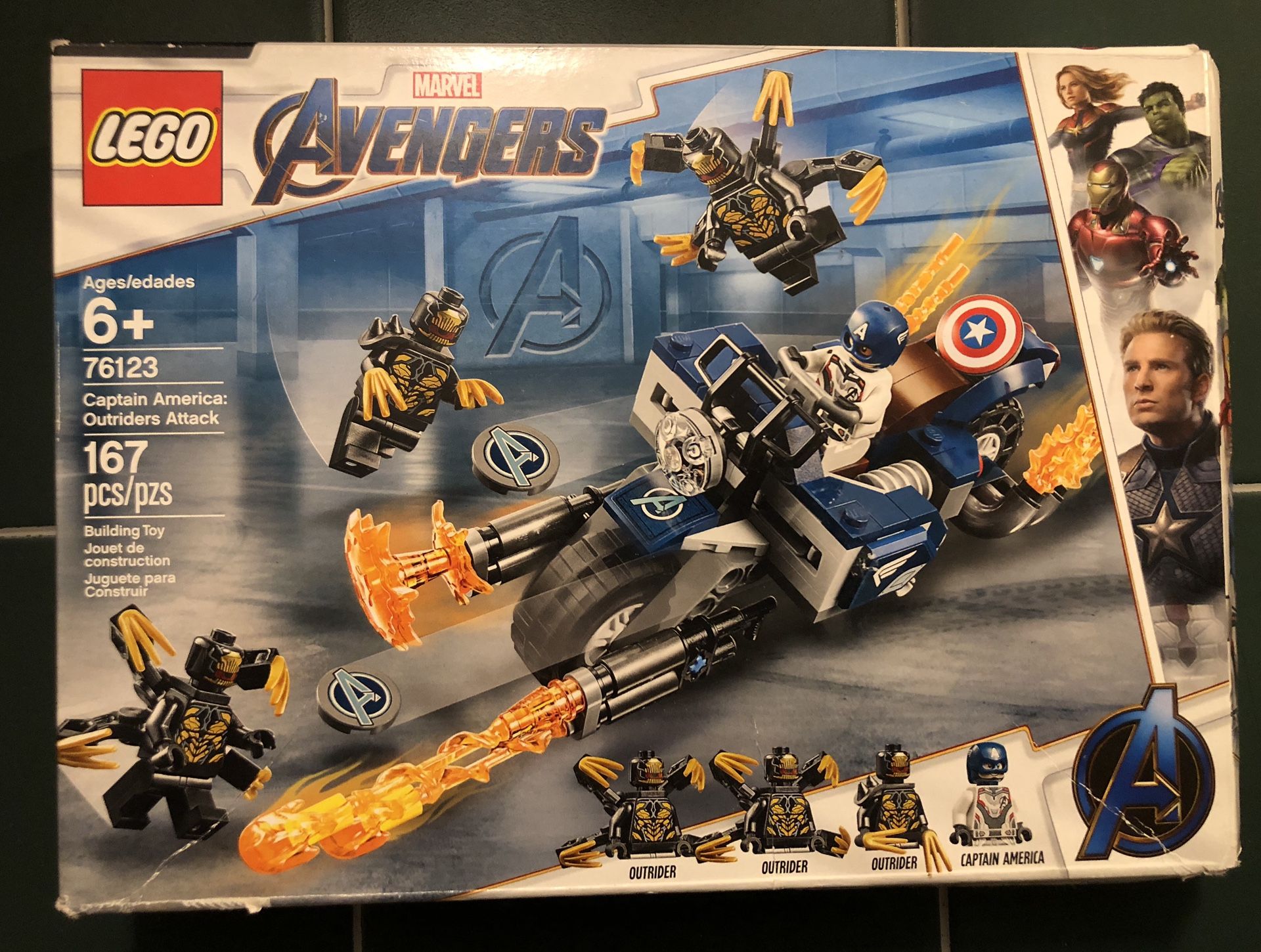 $20 LEGO Marvel Avengers Captain America: Outriders Attack 76123 Building Kit (167 Pieces)