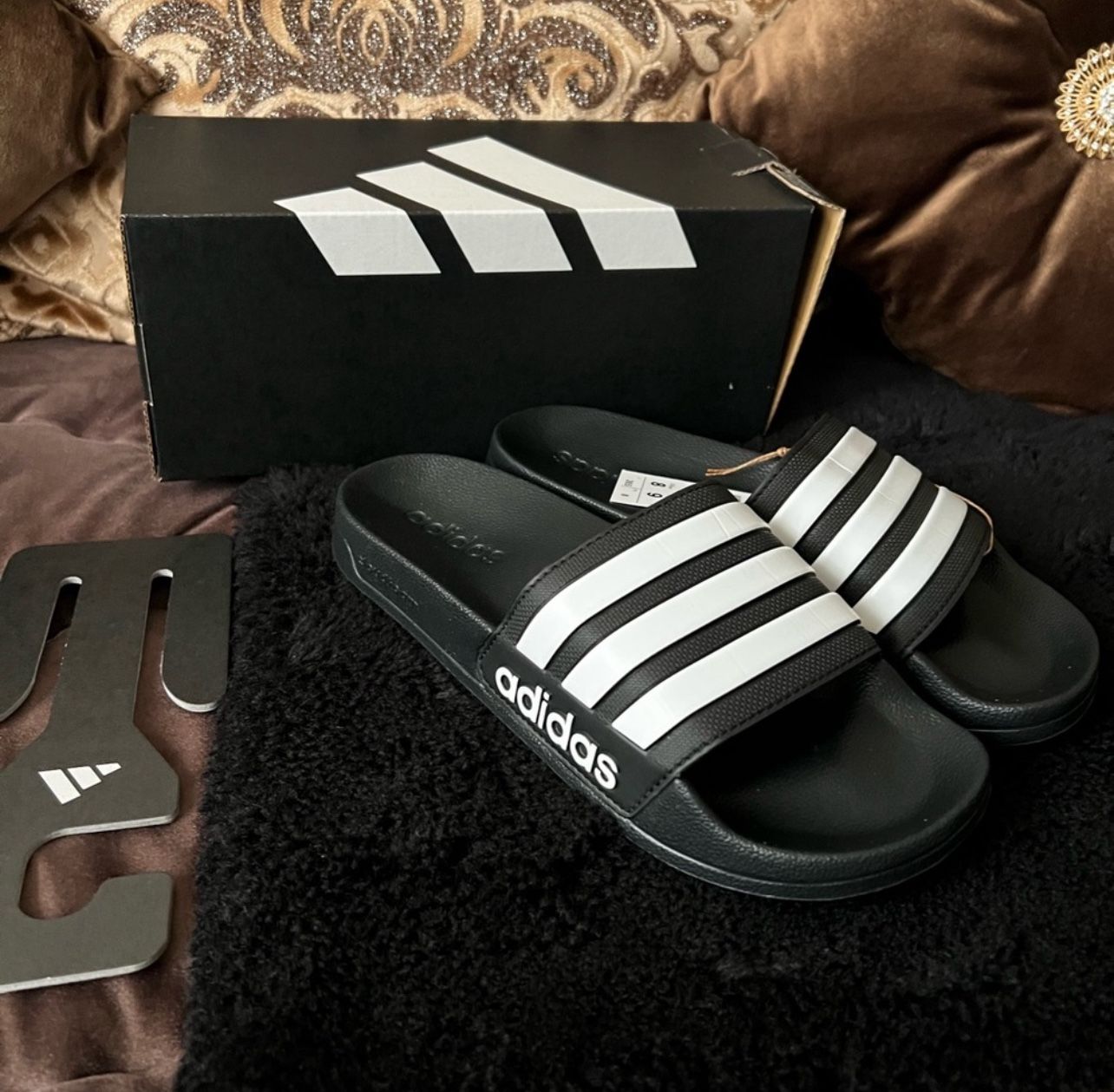 New Adidas Adilette size 8 men 9 women