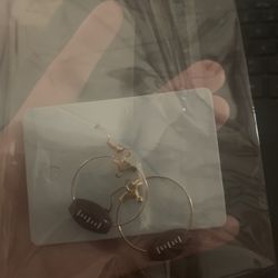 Football Hoop Earrings 