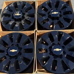 20” Chevy Silverado 2500 factory wheels rims gloss black new 3500