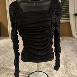 Black Ruched Top