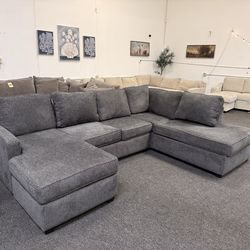 Living Spaces Sectional Couch - Free Delivery