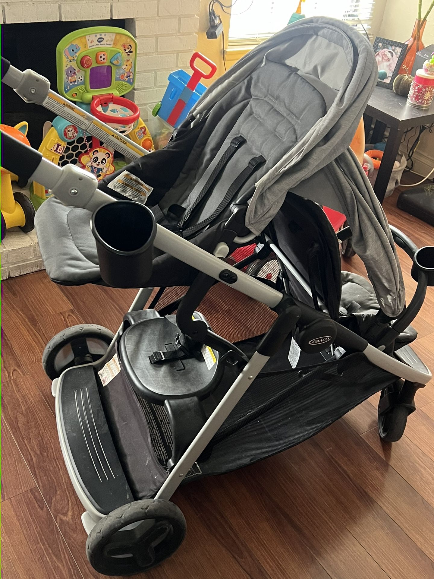 Double Stroller New Born And Toddler W/ Car seat