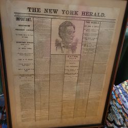 Newspaper Article Of Lincolns Assassination 