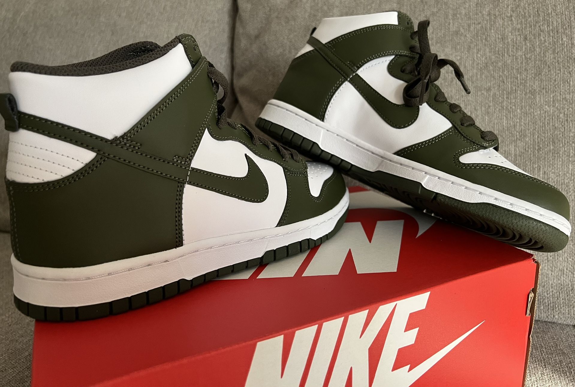 🔥 Size 6.5Y GS Nike Dunk High Khaki NEW 🚨Ready to Ship🚨