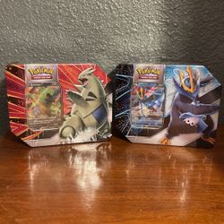 Pokémon- Tyranitar And Empeleon Tin Set 