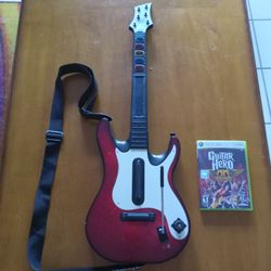 Xbox 360 Guitar Hero Cherry With Aerosmith Game