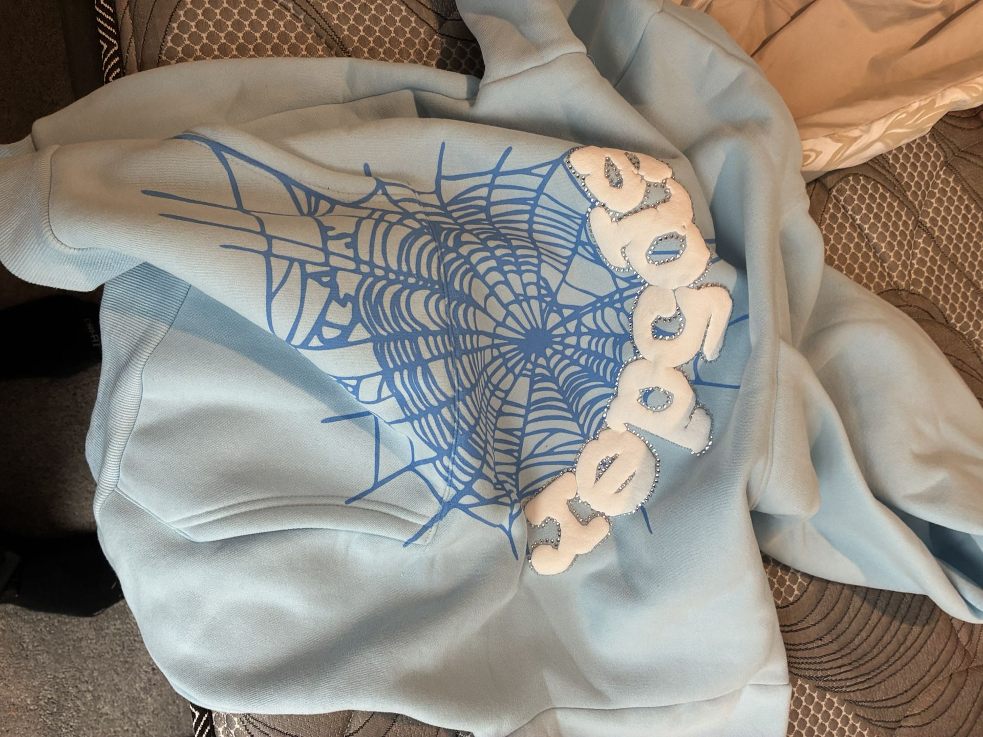 Blue Spider Hoodie Size Medium 1:1 Real