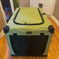 NEW Portable 30" Soft Foldable 3-Door Dog Crate - Pet Travel Kennel - Car Seat Carrier - $85 Retail