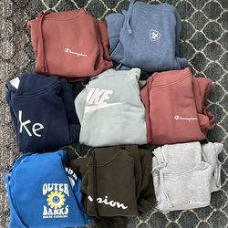 9 small namebrand women’s sweatshirt lot