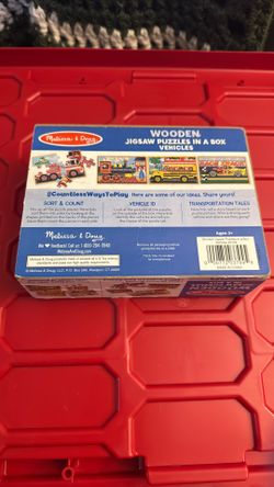 Melissa And Doug Vehicle Wooden Puzzles In A Box