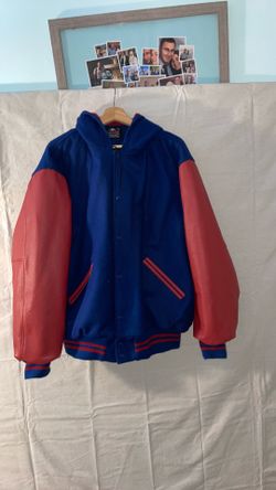 XL Red and Blue Letterman Varsity Jacket