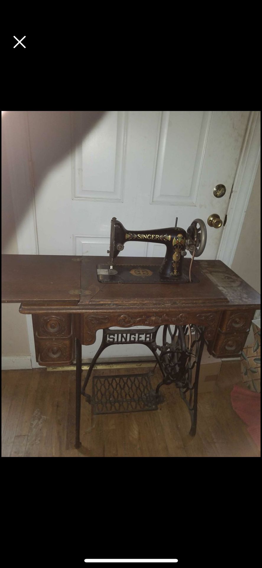 Singer treadle base sewing machine
