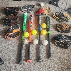 Little League Bats And Gloves