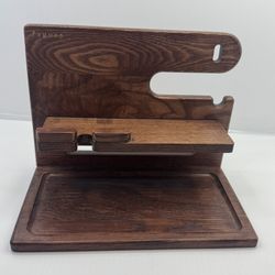 Zapuva Natural Ash Wood Desk/ Nightstand Organizer - Multi-Compartment