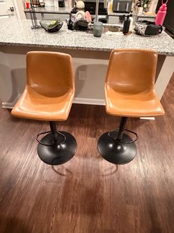 Adjustable Counter chairs- Mustard