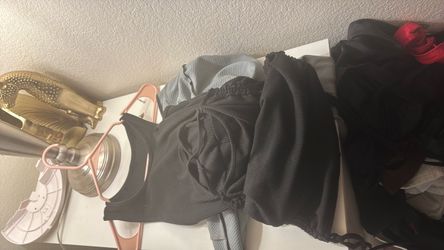 Black dress open stomach peice