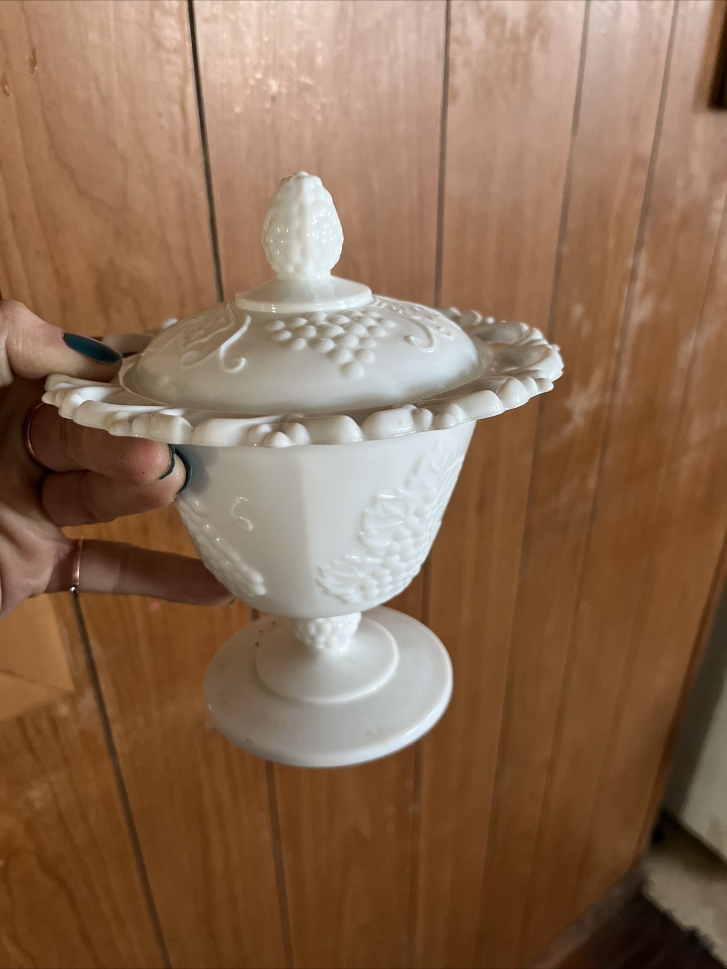 Milk Glass Candy Dish