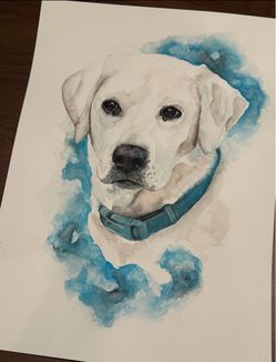 Watercolor Painting 11 X 15 Handmade Family Gift