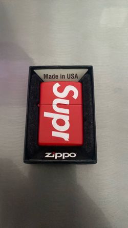 Supreme red bogo zippo lighter