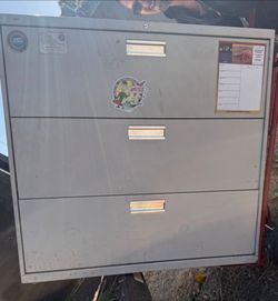 3-drawer metal lateral filing cabinet