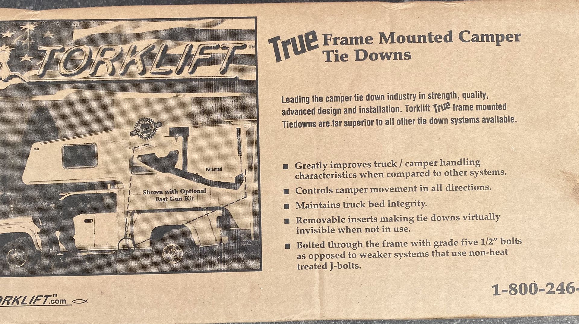 Slide in camper RV brackets and tiedowns