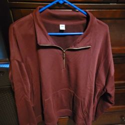 Women's XXL Half-Zip Pullover Sweatshirt 