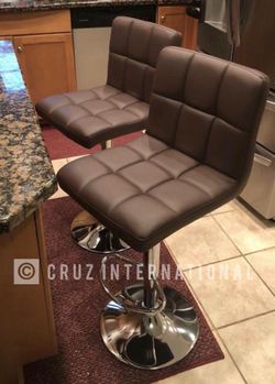 2 new brown bar stools