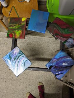 Inexpensive Pour art. Original pieces. Mercari shop available called "The Surreal Shamen".