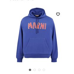 Marni Logo Hoodie – Royal Blue – Retail $795