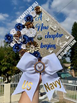 Custom Personalize Graduation Cap Topper + Permanent Cap Design