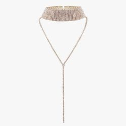 Rhinestones Choker Y Collar Women's Necklace 