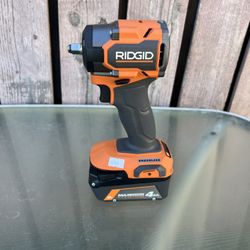 Ridgid 18V Brushless Compact 3/8” Impact Wrench With 4.0Ah Battery 